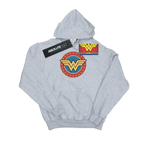 Wonder Woman Girls Logo Hoodie 12-13 år Sports Grey Sports Grey 12-13 Years