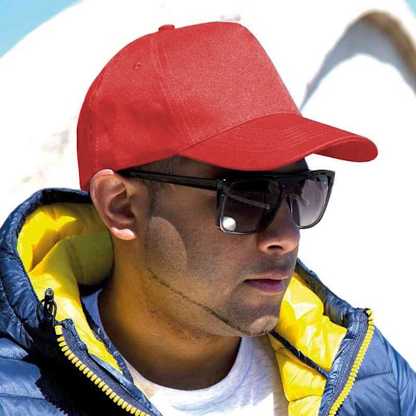 Result Unisex Core Boston 5 Panel Printers Baseball Cap One Size Red One Size