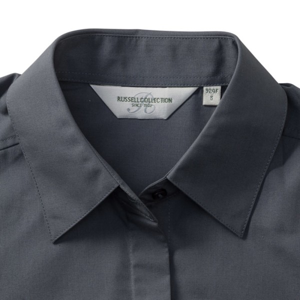 Russell Collection Dam/Kvinnors Långärmad Poly-Bomull Easy C Convoy Grey 4XL
