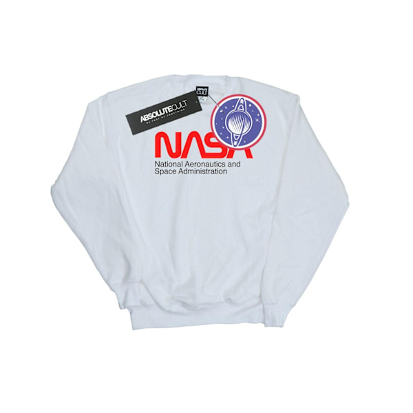 NASA Dam/Kvinnor Aeronautics And Space Sweatshirt M Vit White M