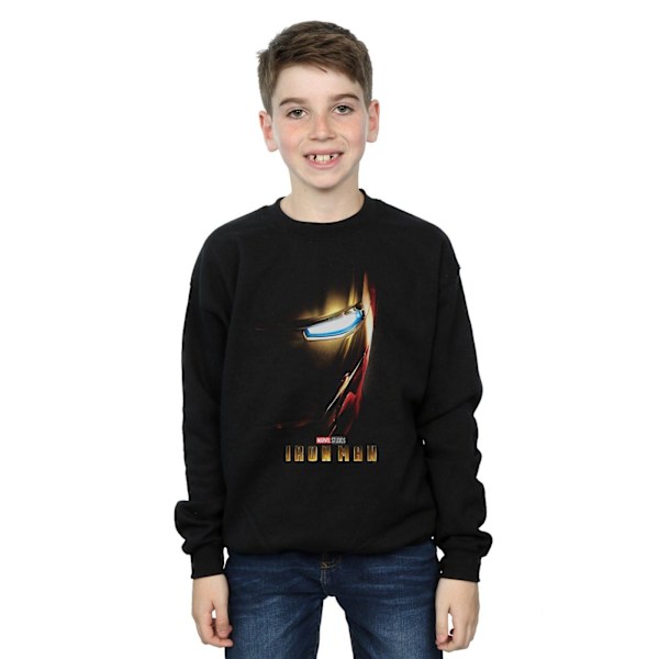 Marvel Studios Boys Iron Man Poster Sweatshirt 5-6 år Svart Black 5-6 Years