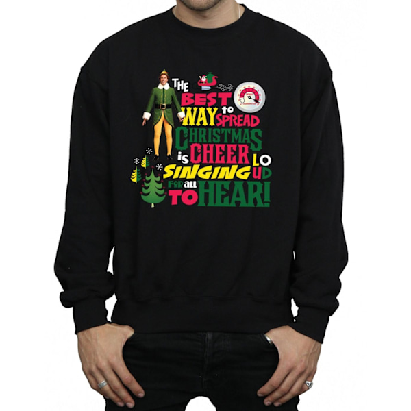 Elf Herr Julglädje Sweatshirt 3XL Svart Black 3XL