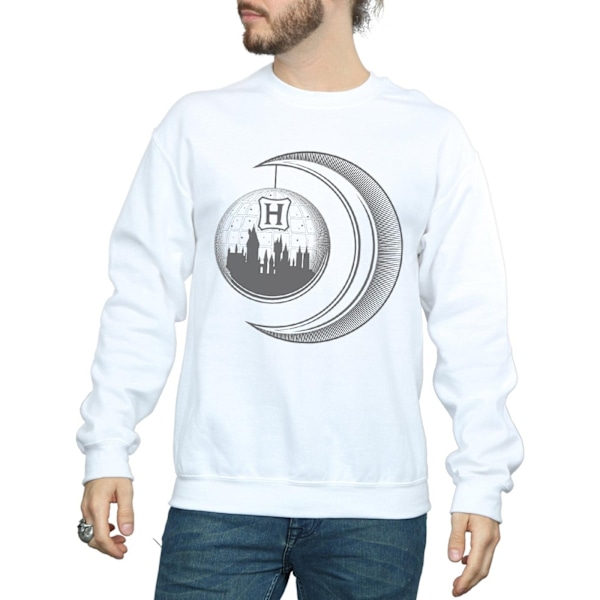 Harry Potter Herr Hogwarts Moon Sweatshirt M Vit White M