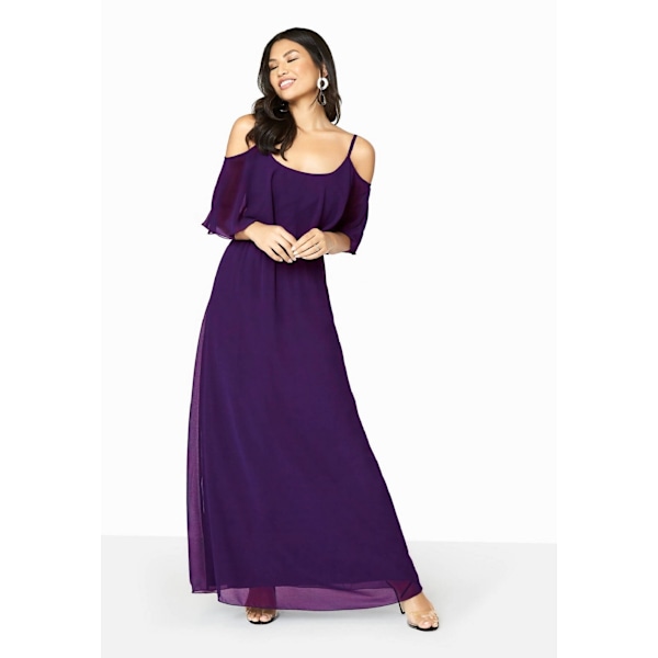 Girls On Film Dam/Dam Motion Cold Shoulder Maxi Klänning 8 U Purple 8 UK
