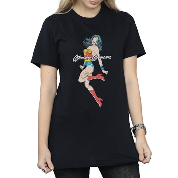 DC Comics Dam/Kvinnor Wonder Woman Jump Bomull Boyfriend T-Sh Black XL