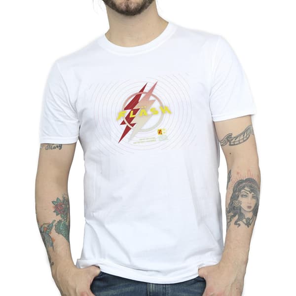 DC Comics Herr The Flash Lightning Logo T-shirt M Vit White M