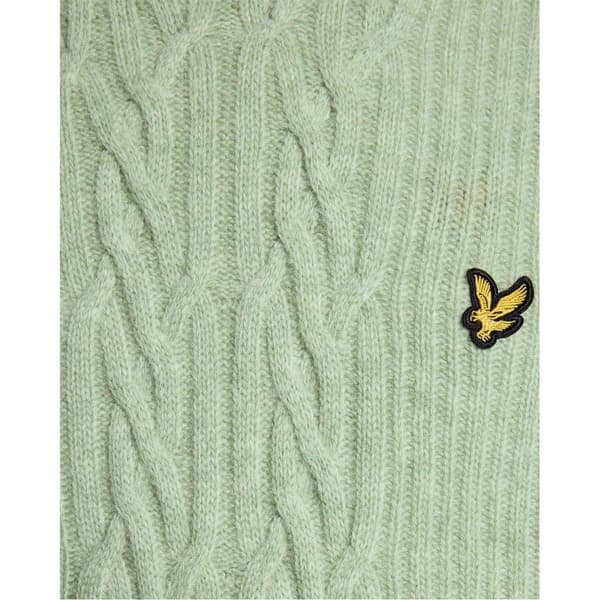 Lyle & Scott Herrtröja med broderad logotyp, rund hals, S Mint Marl Mint Marl S
