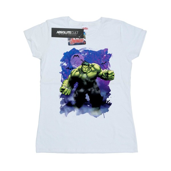 Marvel Dam/Ladies Hulk Halloween Spooky Forest Cotton T-Shir Black XL