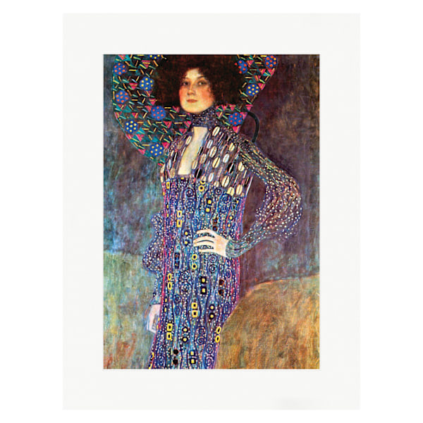 Gustav Klimt Porträtt av Emily Fidge Tryck 40cm x 30cm Multicol Multicoloured 40cm x 30cm