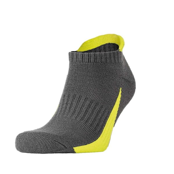Spiro Unisex Sportsstrumpor för Vuxna (3-pack) S-M Grå/Limegrön Grey/Lime Green S-M