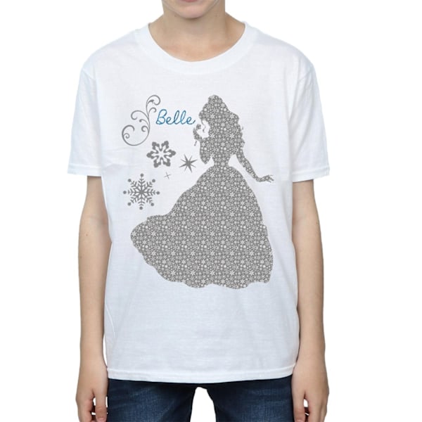 Disney Princess Boys Belle Jul Silhouette T-Shirt 9-11 År White 9-11 Years