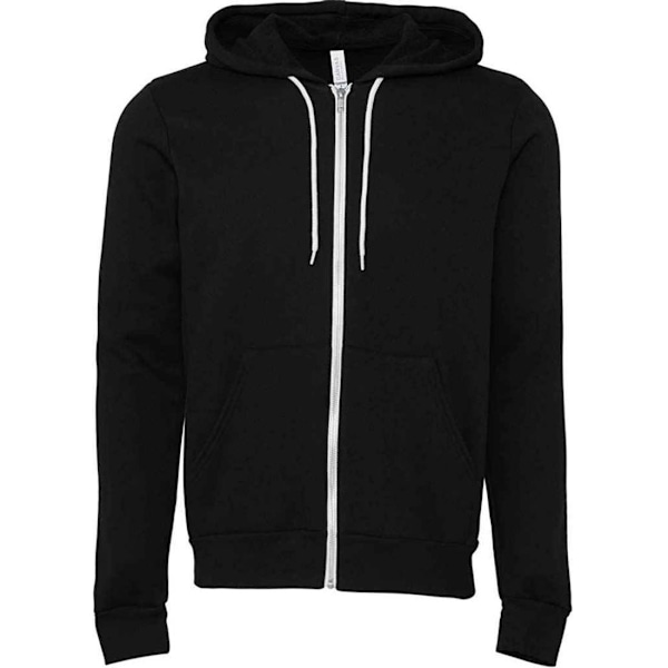 Bella + Canvas Unisex Vuxen Polycotton Full Zip Hoodie S DTG Blå DTG Black S