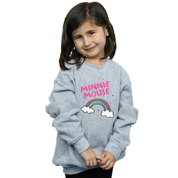 Disney Girls Minnie Mouse Rainbow Dots Sweatshirt 7-8 år Spo Sports Grey 7-8 Years