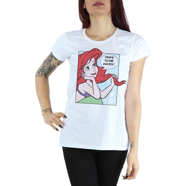 Disney Princess Dam/Damer Ariel Pop Art Bomull T-shirt XXL White XXL