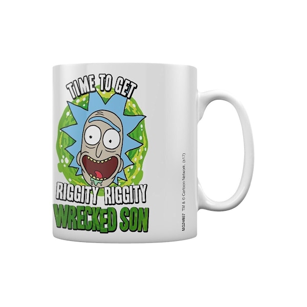 Rick And Morty Wrecked Son Mug En Storlek Vit/Grön White/Green One Size