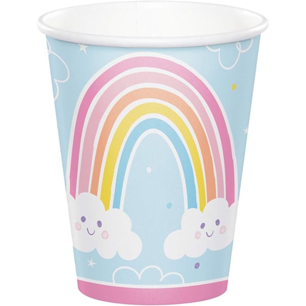 Creative Converting Happy Rainbow Disponibel Cup (Pack om 8) På Blue/Multicoloured One Size