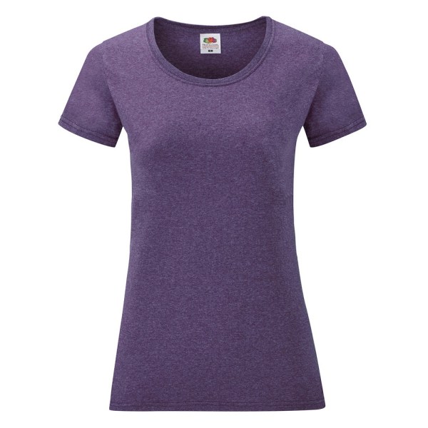 Fruit of the Loom Womens/Ladies Valueweight Heather Lady Fit T-shirt Purple 18 UK