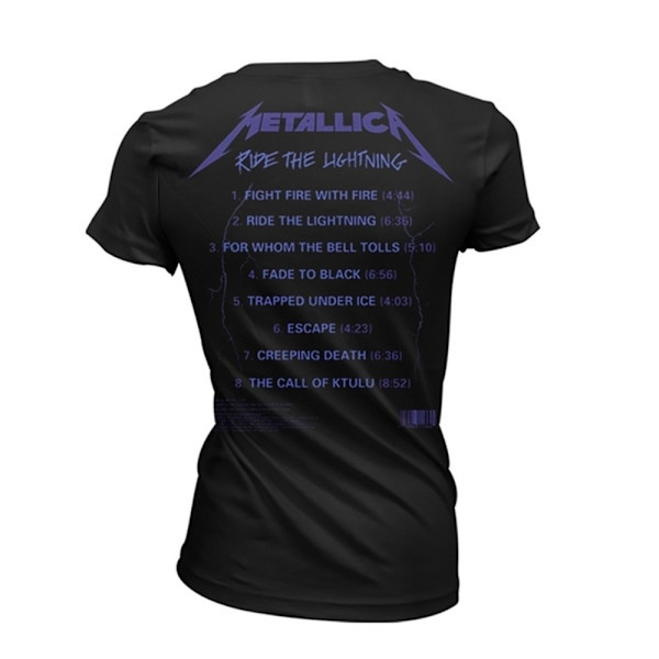 Metallica Dam/Kvinnor Ride The Lightning Tracks T-Shirt XXL B Black XXL