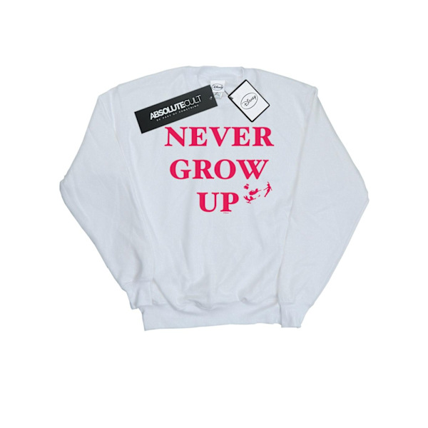 Disney Girls Peter Pan Never Grow Up Sweatshirt 12-13 år Vit White 12-13 Years