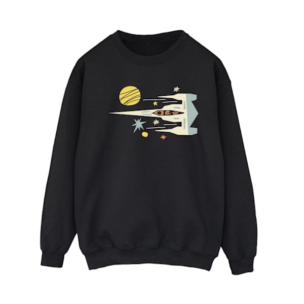 Star Wars Dam/Kvinnor The Mandalorian Cutout Ship Sweatshirt Black L