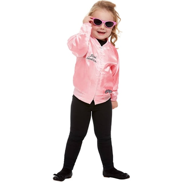 Grease Barn/Barnjacka Pink Ladies för Barn 7-9 År Rosa Pink 7-9 Years