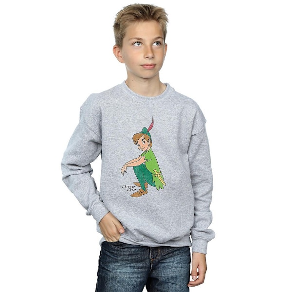 Peter Pan Pojksweatshirt 7-8 År Sports Grey Sports Grey 7-8 Years