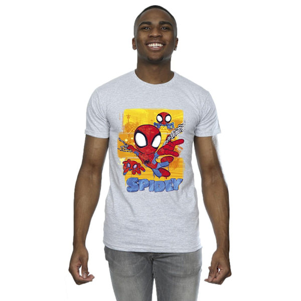 Marvel Mens Spidey And His Amazing Friends Flying T-Shirt 3XL S Sports Grey 3XL