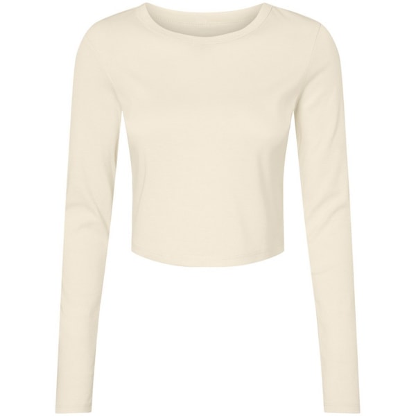 Bella + Canvas Dam/Dam Micro-Rib Långärmad Crop Top XL Solid Natural XL
