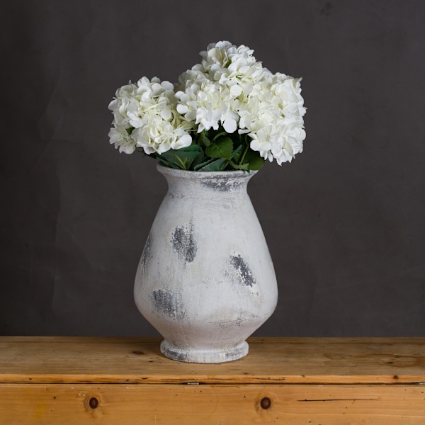 Hill Interiors Naxos Stor Antik Stil Vas En Storlek Vit White One Size