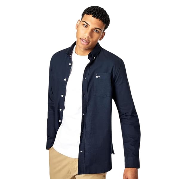 Jack Wills Herrskjorta Plain Oxford M Marinblå Navy M