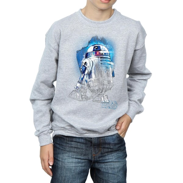 Star Wars: The Last Jedi Boys R2-D2 Borstad Sweatshirt 9-11 År Sports Grey 9-11 Years