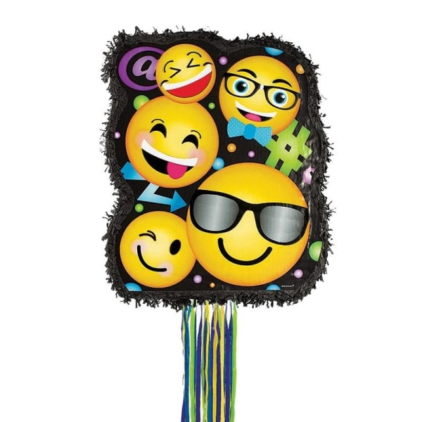 Emoji Pull String Pinata One Size Svart/Gul Black/Yellow One Size