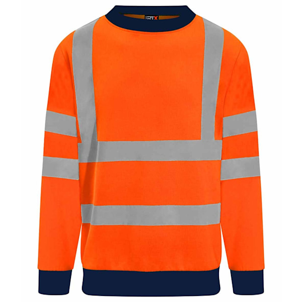 PRO RTX Herr Tvåfärgad Hög Synlighetssäkerhet Sweatshirt XL Orange/Marinblå Orange/Navy XL