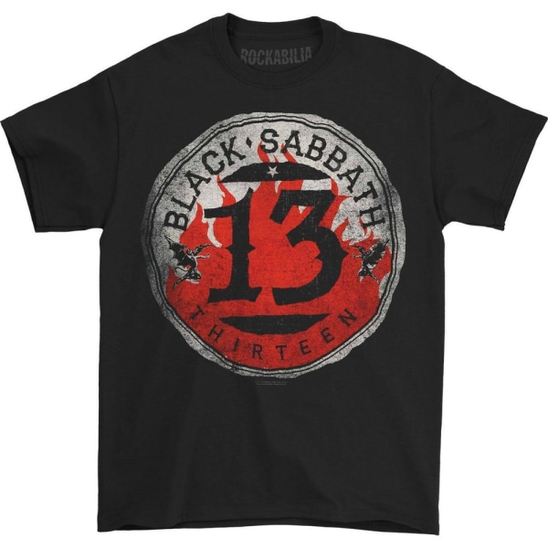 Black Sabbath Unisex Vuxen 13 Flame Circle T-shirt M Svart Black M