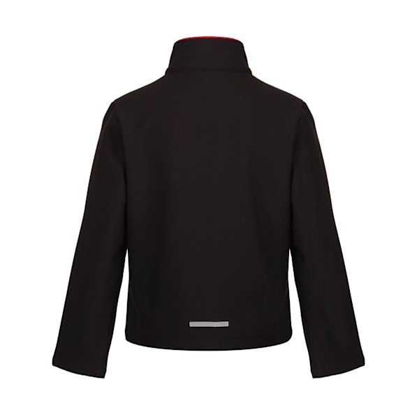 Regjun Barn/Barn 2 Lagers Mjuk Skaljacka 32In Svart/Klassisk Black/Classic Red 32In