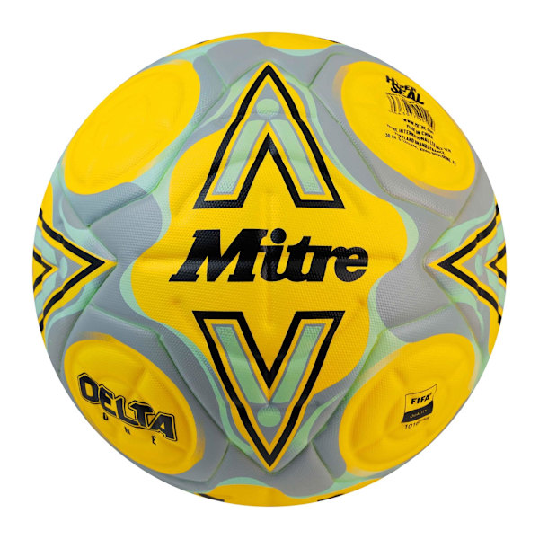 Mitre Delta One Fotboll 5 Gul/Svart/Grå Yellow/Black/Grey 5