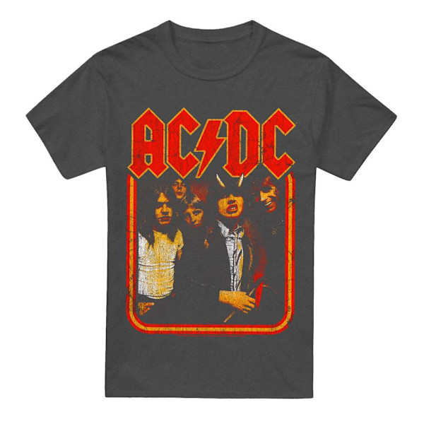AC/DC Unisex Vuxen Grupp Distressed T-Shirt L Gråmelerad Charcoal L