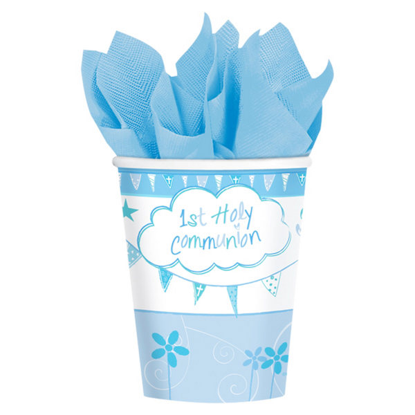 Amscan Communion Church Cups (Förpackning om 8) 266 ml Blå Blue 266ml