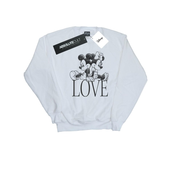 Disney Mickey och Minnie Mouse Love Sweatshirt för damer/damer XX White XXL