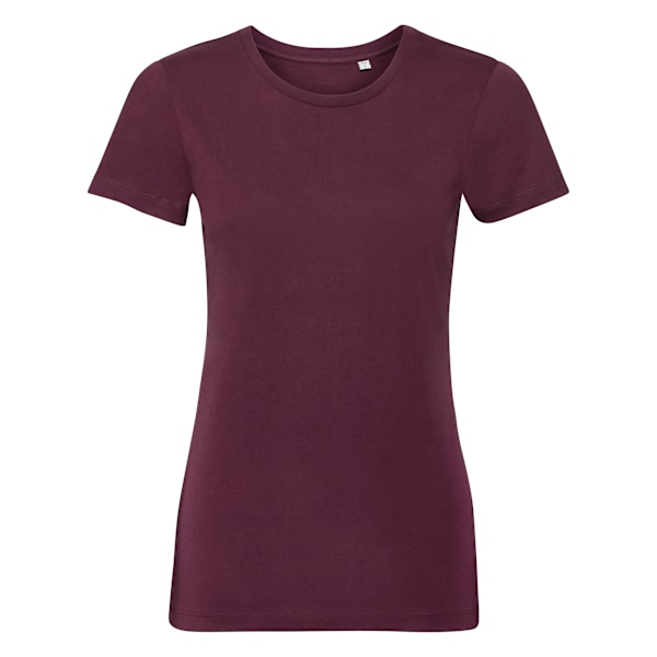 Russell Womens/Ladies Authentic Pure Organic Tee XXL Burgundy Burgundy XXL