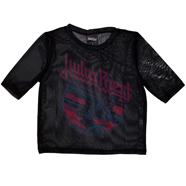 Judas Priest Dam/Dam Screaming For Vengeance Mesh Crop Top Black XS