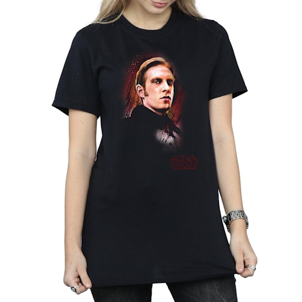 Star Wars Dam/Damer The Last Jedi General Hux Borstad Bomull Boyfriend T-shirt XL Svart Black XL