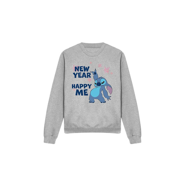 Lilo & Stitch Unisex Vuxen Nyår, Happy Me Sweatshirt L Spor Sport Heather L