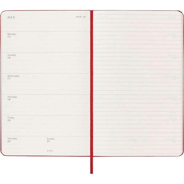 Moleskine 12M veckoplanerare L One Size Scarlet Red Scarlet Red One Size