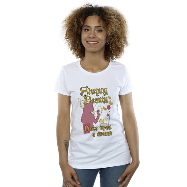 Törnrosa Dam/Flickor Once Upon A Dream Bomulls T-shirt White L