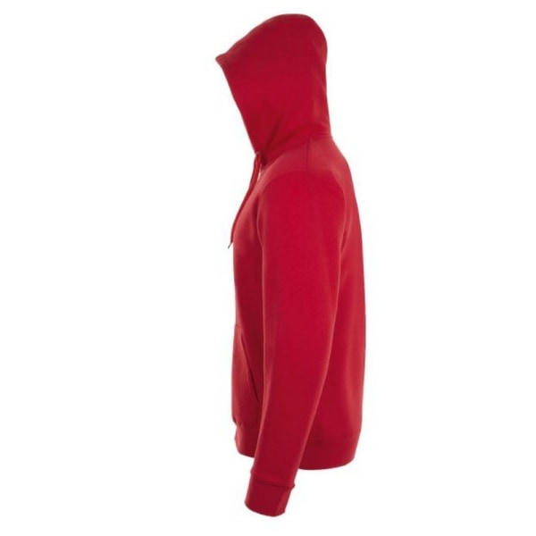 SOLS Herr Stone Zip Up Plain Hoodie L Röd Red L