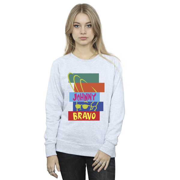 Johnny Bravo Dam/Damer Rektangul Pop Art Sweatshirt XXL Spo Sports Grey XXL