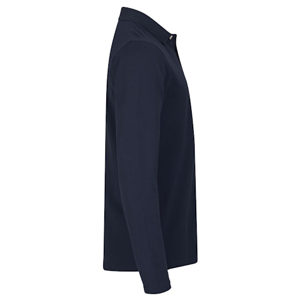 Clique Premium Stretch Långärmad Pikétröja för Män L Marinblå Navy L