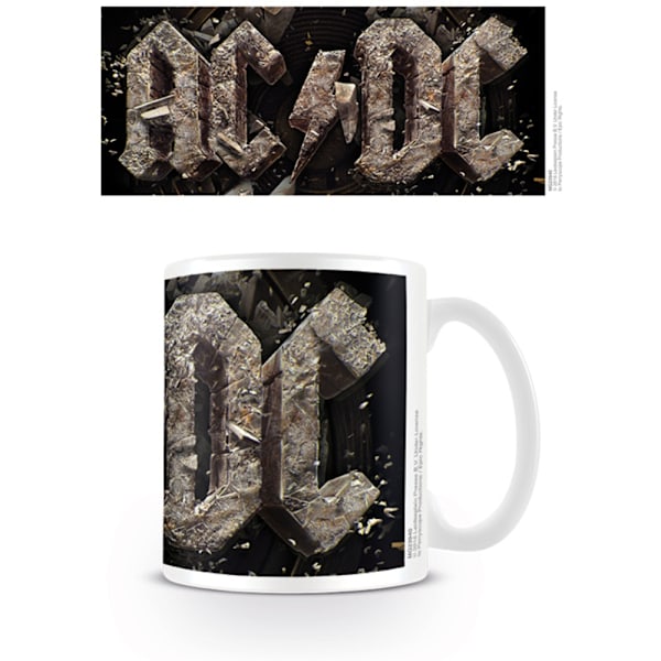 AC/DC Rock Or Bust Mug En Storlek Vit/Svart/Ljusbrun White/Black/Light Brown One Size