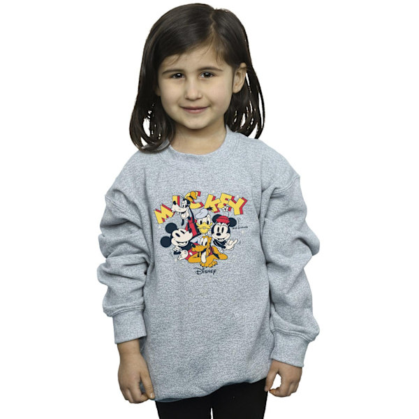 Disney Girls Mickey Mouse Group Sweatshirt 12-13 år Sports G Sports Grey 12-13 Years